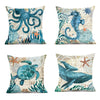 Cushion Covers Sea Turtle Printed Throw Pillow Cases For Home Decor Sofa Chair Seat