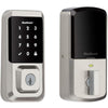 HALO Satin Nickel Single-Cylinder Keypad Electronic Smart Lock Deadbolt Featuring SmartKey, Touchscreen and WiFi