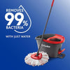 EasyWring Deep Clean Microfiber Spin Mop with Bucket System and 2 Extra Deep Clean Mop Head Refills