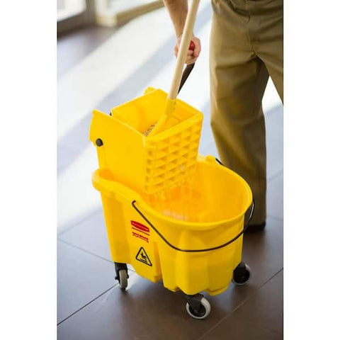 WaveBrake 35 Qt. Plastic Mop Bucket with Wringer